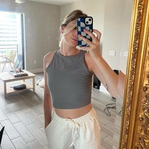 new with tags steel grey contour muscle tank aritzia inspired DOUBLE lined